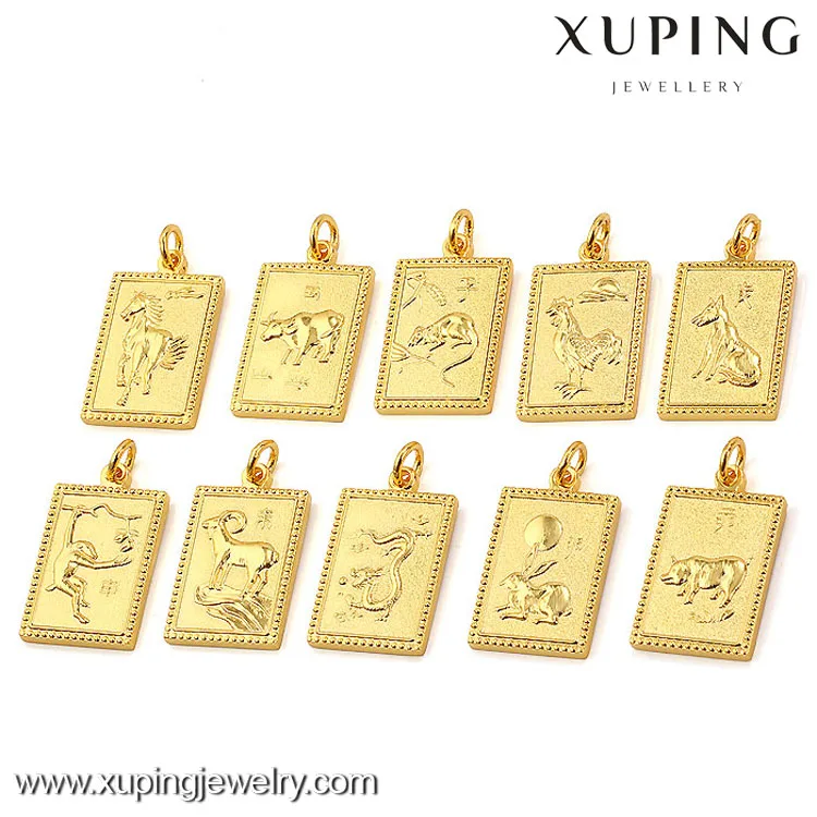 30653 Xuping Chinese Zodiac Pendant 24k Dubai Gold Jewelry Pendant