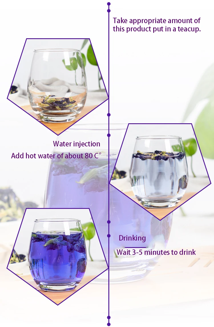 Dropship butterfly pea flower dried blue color butterfly pea tea - 4uTea | 4uTea.com