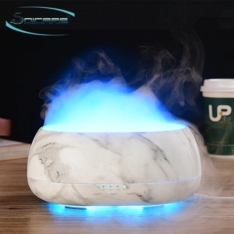 Soicare 500ml Capacity Marble Design Big Cool Mist Ultrasonic Aroma