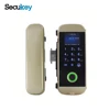 Commercial smart keypad biometric fingerprint glass sliding door lock