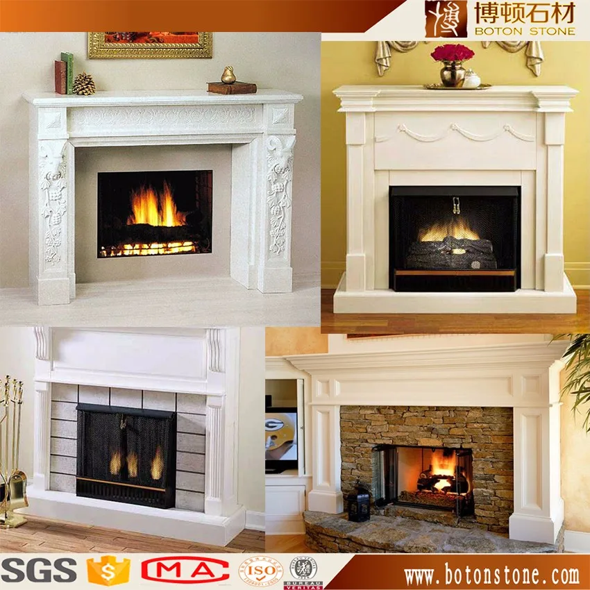 Artificial / Natural Stone Cultured Marble Fireplace ...
