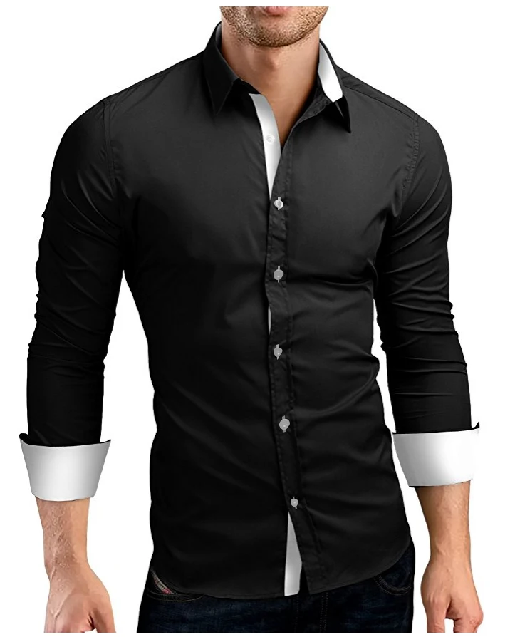 Camisa Negra De Larga Para Hombre,Ropa Marca,2018 - Buy Camisas De Vestir De Los Hombres Camisas De Manga Larga Camisas Product on Alibaba.com