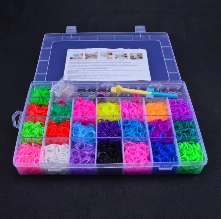 2022 Children Loom Bands Girls Craft Toys Gifts Loom Bands Kits Box For