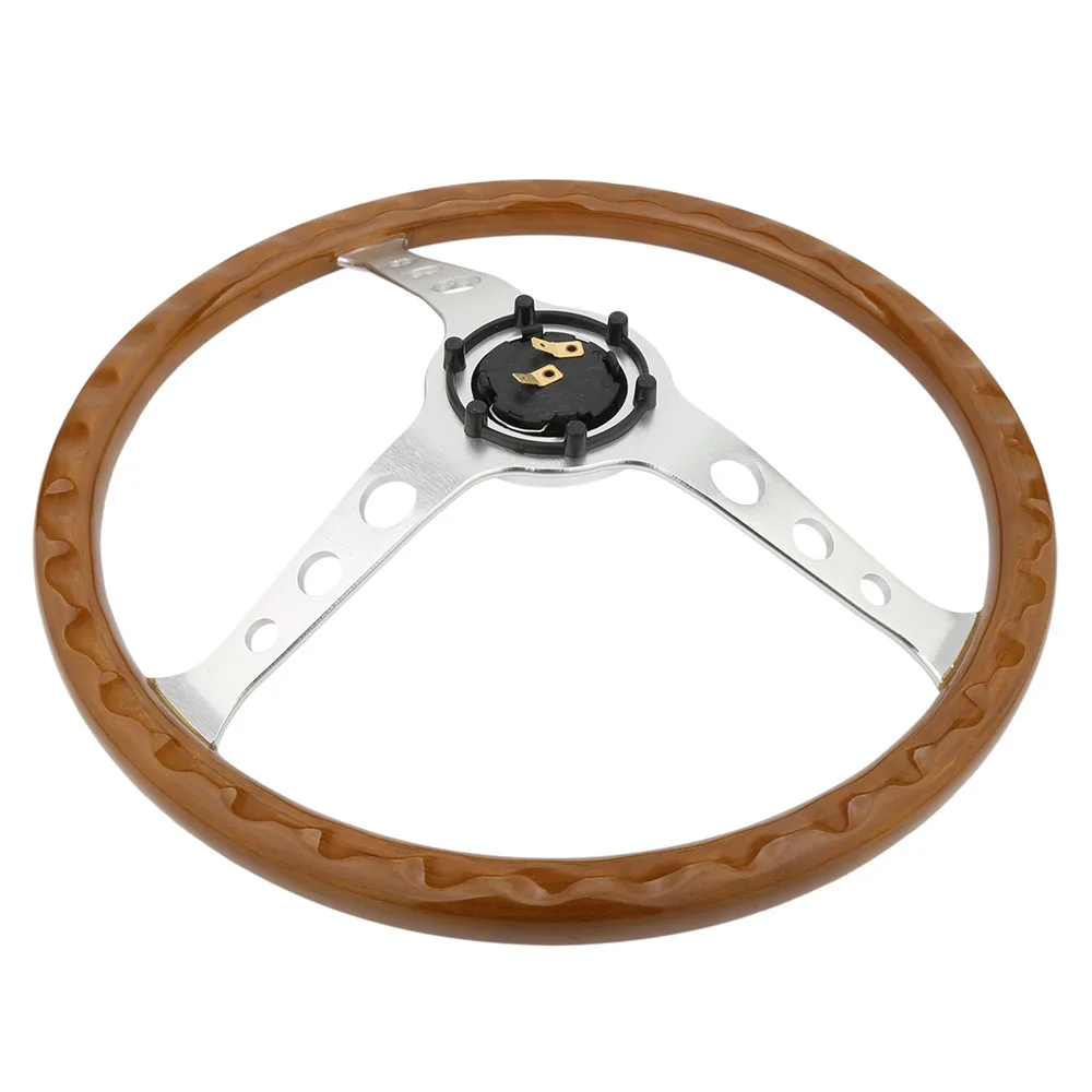 380mm Deep Dish Classic Wood Material Steering Wheel,Car Accessories