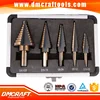 5PCS HSS Cobalt Multiple Hole 50 Sizes Step Drill Bit Set Tools w/ Aluminum Case