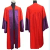 UK style matte red graduation gowns with shiny rim