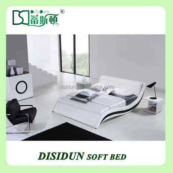 White Leather Tufted Bed With Drawers Black And White Double Cot