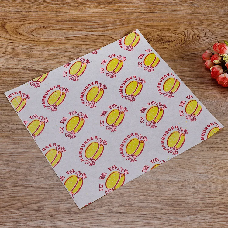 Printable food grade burger sandwich wrapping paper
