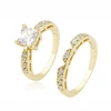 13686-14k gold jewelry couple diamond rings, fashion custom eternity wedding engagement gold finger ring design for women