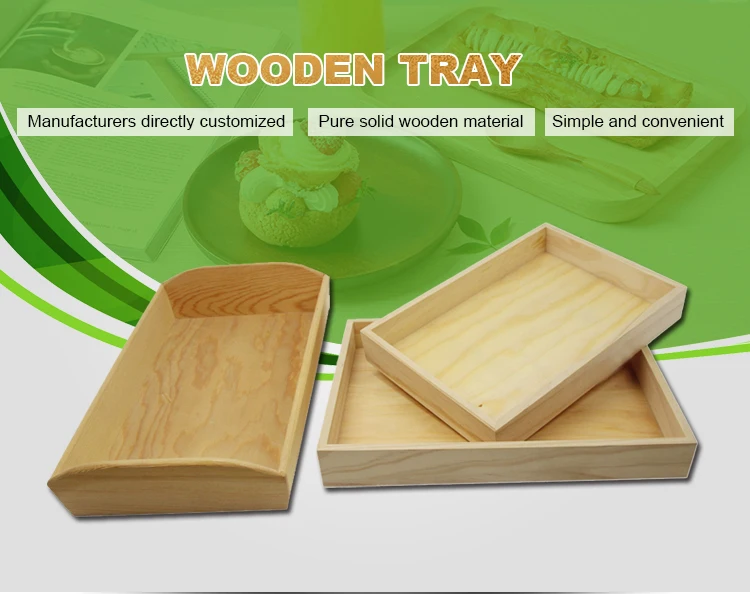 Wholesale Cheap Pine Wood Unfinished Serving Tray Wooden Wine Glass Tray Wooden Food Tray Buy