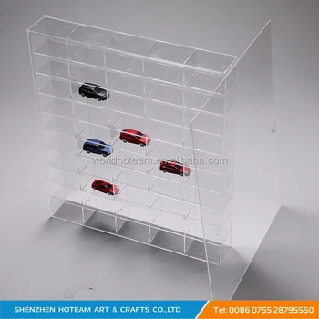 Wall Mounted Acrylic Scale Car Model Display Cabinets Showcase