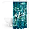 custom Waterproof Fabric Polyester hookless mouldproof Shower Curtain Bathroom shower curtain rod rings