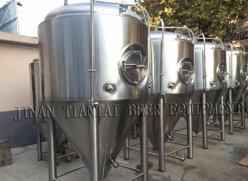 Jacketed fermenters of the micro brewery plant