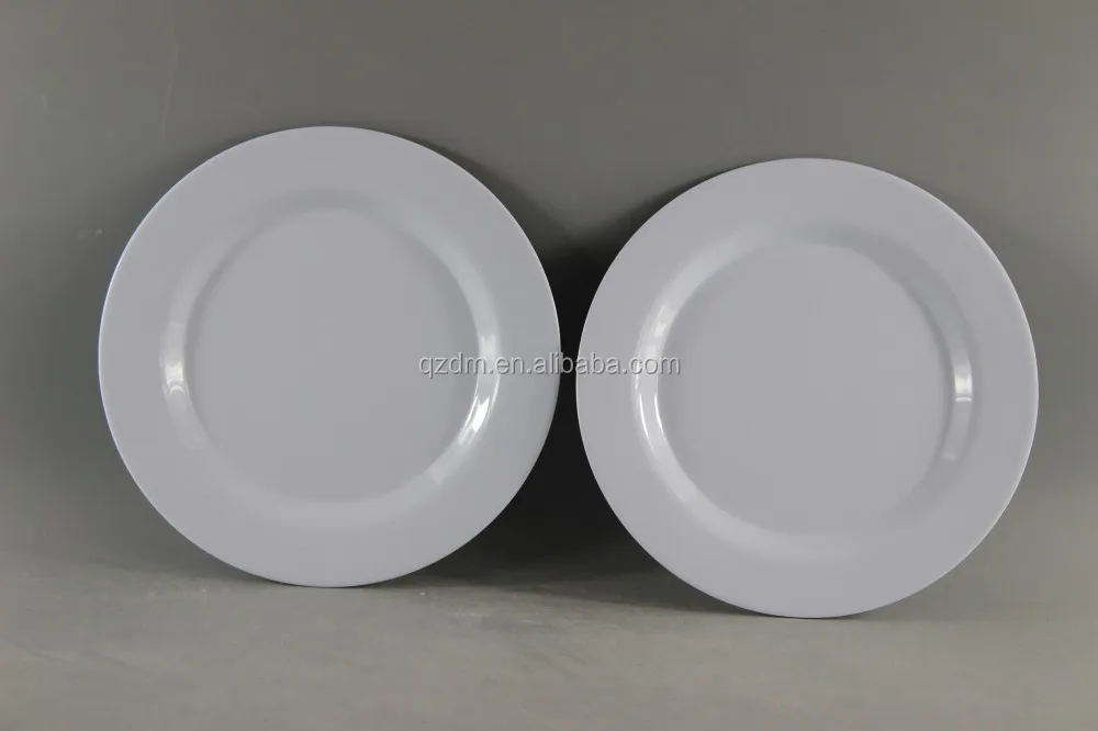 Blank White Melamine Round Dishes For Giveaway