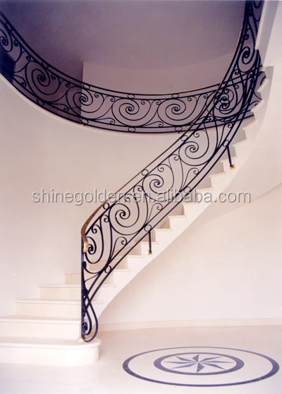 Supply High Quality Wrought Iron Banister Railing For Villa Buy Wrought Iron Railing Rotary Type Wrought Iron Stair Railing Metal Stair Banisters Product On Alibaba Com