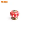 Children room furniture hardware fitting kids red pumpkin decorative cupboard knobs and pulls