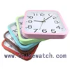 Pink square wall clock roman numerals