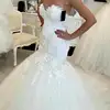 ZH3164G New Opening Back Mermaid Wedding Dresses Lace Appliques Sweetheart Bride Dresses New Design Elegant Wedding Gowns