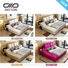 Leather/Fabric music speaker storage bedside tatami massage bed