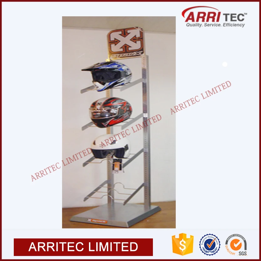 Free Standing Metal Sports Helmet Display Rack Buy Soprts Helmet
