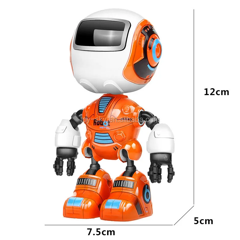 2019 NEW DIY Assembling Mini Toy Robot Kit Alloy Robot with Music Lights Gift for Children, View