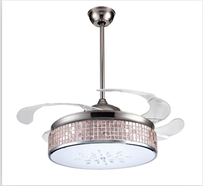 High quality electronics bladeless decorative ceiling fan with crystal light