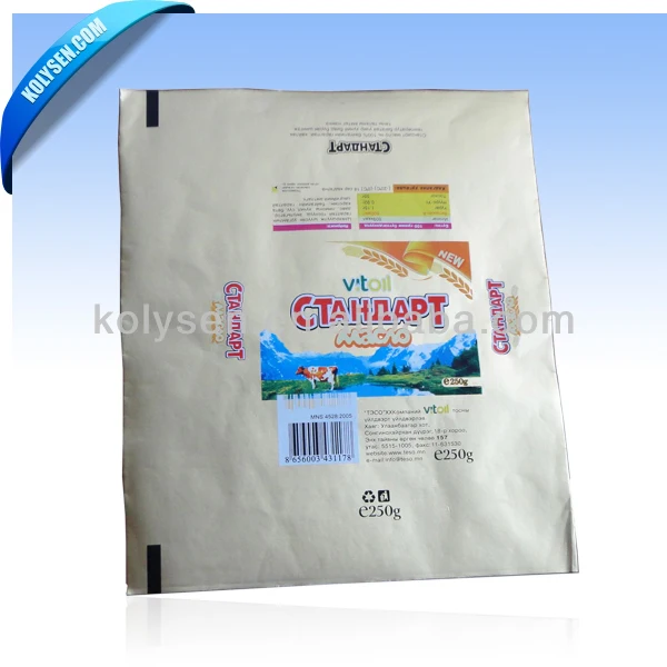 Kolysen foil paper with pe film for butter/margarine packing