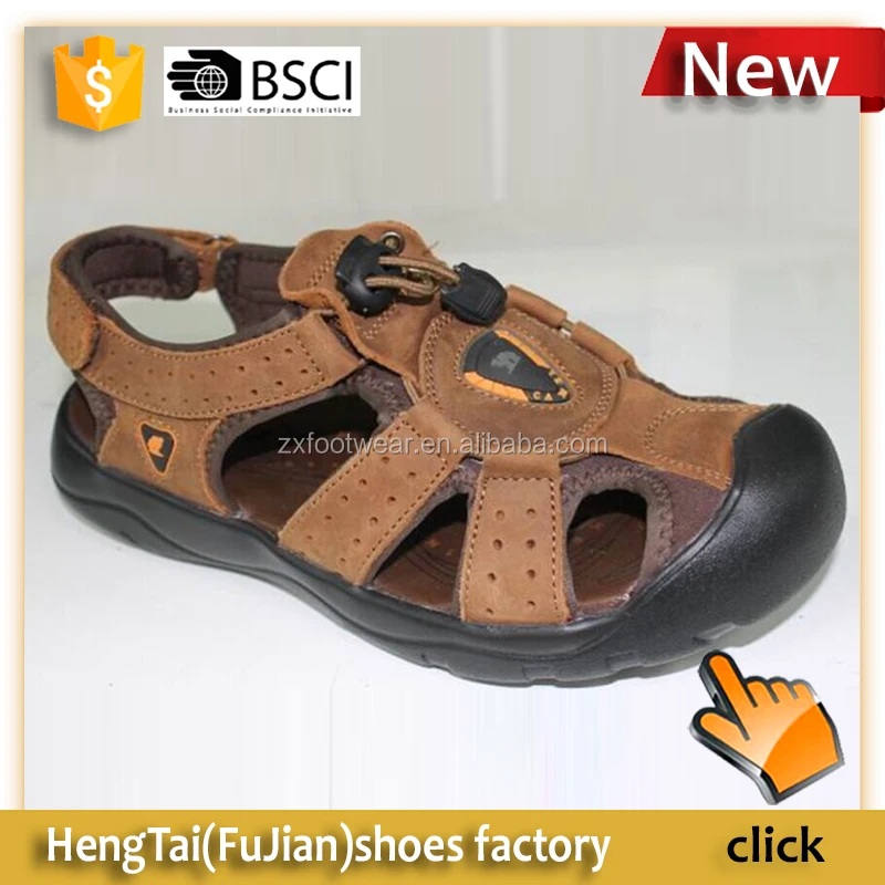 2016 Latest design PU shoes sandal men, Leather Sandals