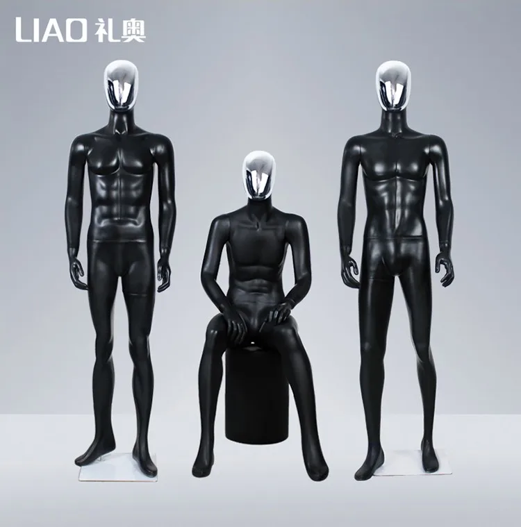 High Quality Matte Black Full Body Male Dummy For Store Display Buy