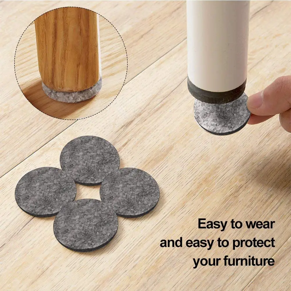 124 Pieces Strong Self Adhesive Felt Furniture Pads Anti Scratch Floor