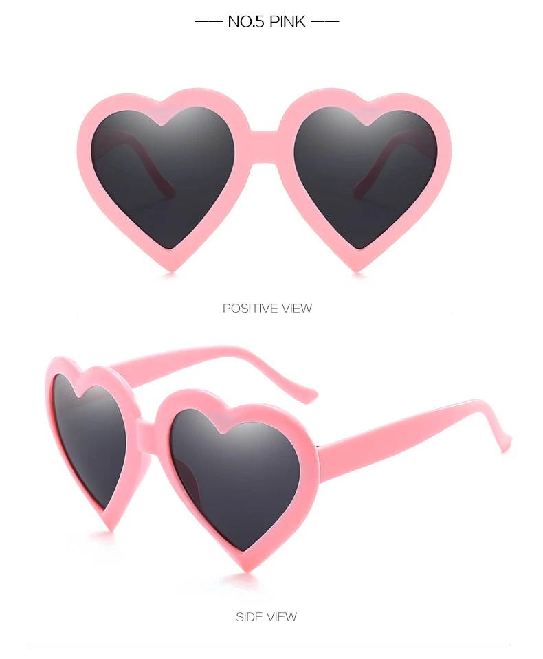 New Lovely Sunglasses Women's Fashion Sunglasses Heart Shaped Glasses ...