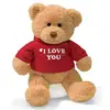 China factory I LOVE YOU plush teddy bear customized light brown teddy bear