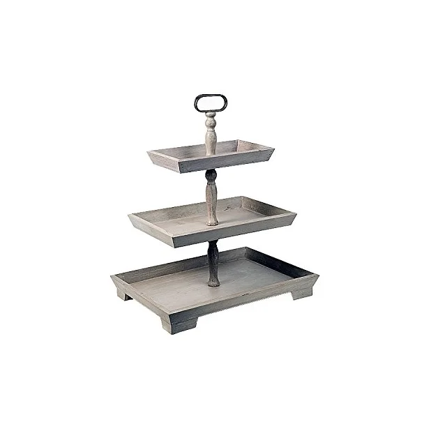 Vantage White Three Tier Server Station Trays Dessert Tray