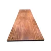 New coming out rectangle wood slab yellowish brown wood dining table
