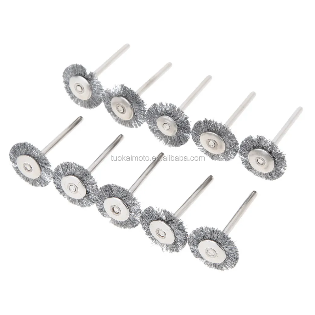10x 22mm Wire Wheel Brushes for Dremel Rotary Tool Drill Wire Brush Dremel Tools 