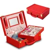 Fashion leather woven grain Multi-function box act the role is tasted Portable jewelry boxes