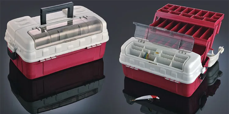 plastic fishing tackle box