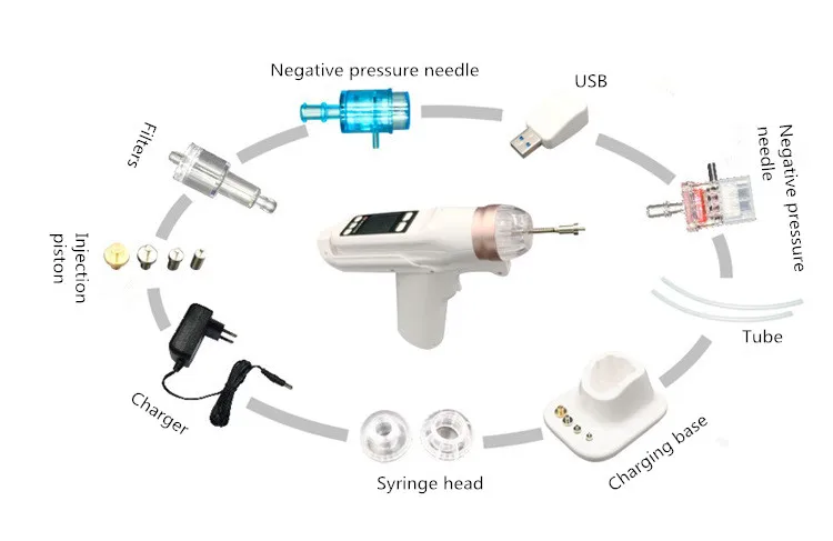 2018 Hot Sale EZ Injection Skin Rejuvenation No-needle Mesotherapy Beauty Device Water Injection Meso Mesotherapy Gun