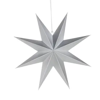 60cm 5 Point Silver Glitter 300gsm Ivory Cardboard Paper Star 60cm 5 Point Silver Glitter 300gsm Ivory Cardboard Paper Star Lantern Pattern
