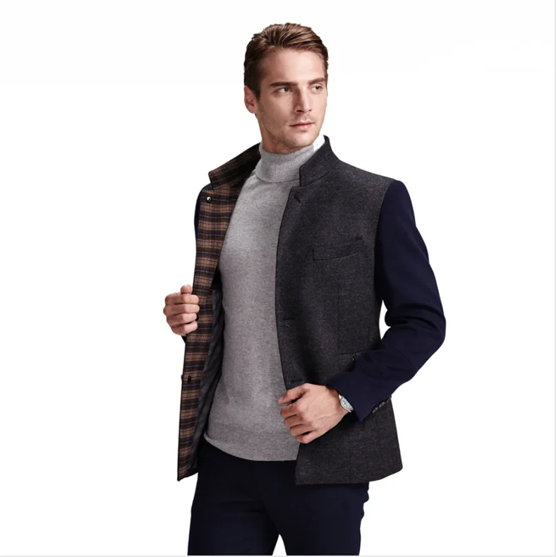 Wholesale European Clothing Softshell Jacket Cashmere Wool Coat Parka