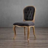 Wooden Restaurant Furniture Room Solid Wood Table And French Provincial Tufted Back Dining Chair