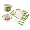 2018 Green Living Bamboo Fiber Baby Feeding tableware