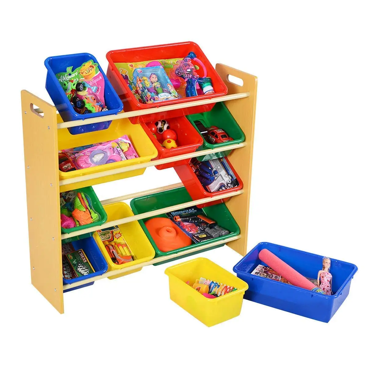 round plastic toy bins