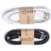Wholesales Free shipping in stocks White black 1m 3FT OD 3.4 Micro V8 5pin usb data sync charger cable for Samsung s3 s4 s6 huaw