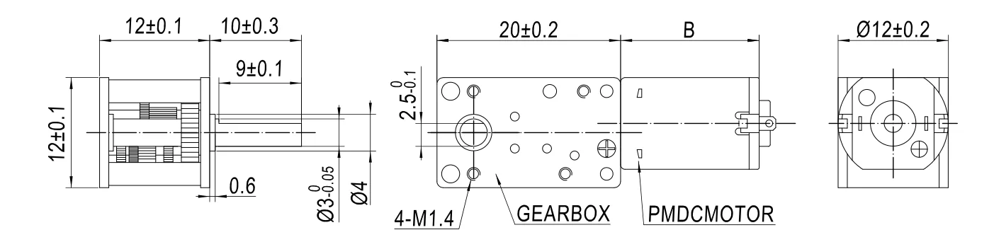 12 volt dc gear motor
