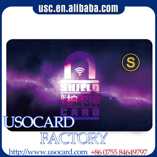 13.56Mhz Safe credit card/ identity protecting card for blocking the RIFD the signal