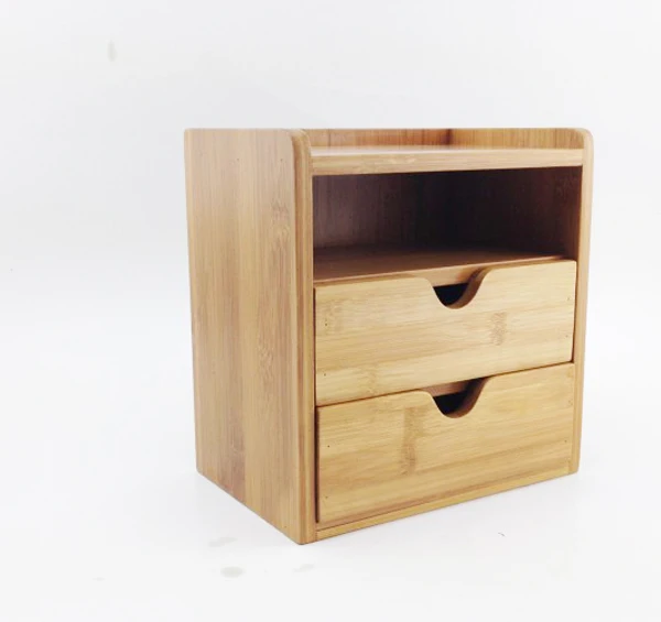 Desk Tidy Stationery Organizer With 3 Drawers Made Of Bamboo Buy