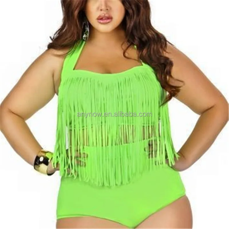 plus size high waisted swimwear