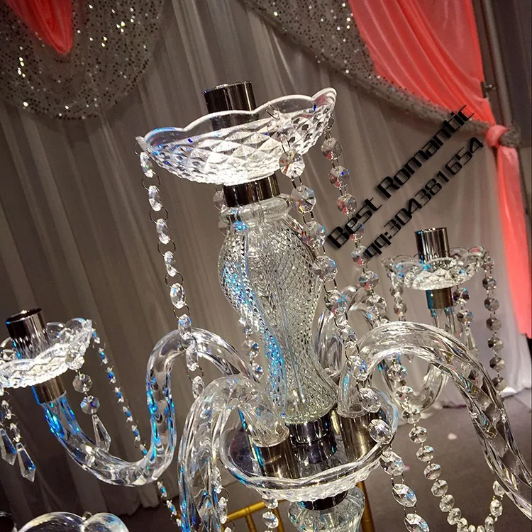 Tall Wedding Plastic Candelabra Acrylic Candelabra Centerpieces