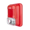 Red Cover ABS Material Security Alarm Siren With Strobe DC12V